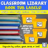 Classroom Library Book Bin Labels (intermediate grades)