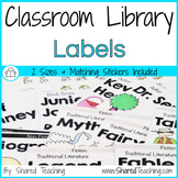 Classroom Library Book Bin Labels with Stickers and Genres