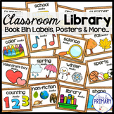 Classroom Library Book Bin Labels, Book Care Rules and Pos