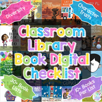 Preview of Classroom Library Book Digital Diverse Booklist l Checklist 