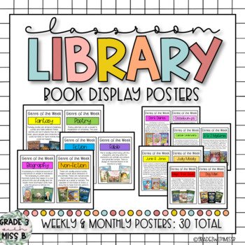 Preview of Classroom Library Book Display Posters