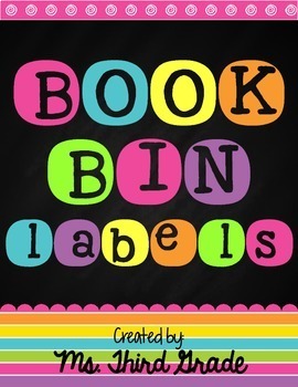 Preview of Classroom Library Book Bin Labels