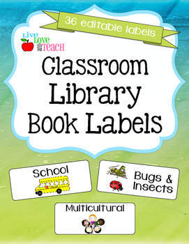 Preview of Classroom Library Book Labels