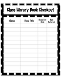 Classroom Library Book Sign Out Sheet