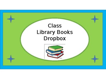 Preview of Classroom Library Books Dropbox Crate Label - Lime & Teal - with Clipart