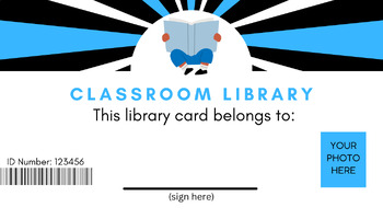 Preview of Classroom Library Card- Boy, Dark Skin