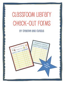 Preview of Classroom Library Check-Out Forms