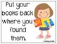 Classroom Library Expectations posters freebie by Swimming into Second