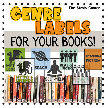 Preview of Classroom Library GENRE BOOK Labels (Middle + High School)