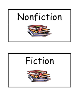 Preview of Classroom Library Genre Labels