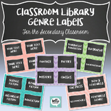 Classroom Library Genre Labels - 5 colors (Polkadots, Stri