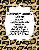 Classroom Library Genre Labels Leopard