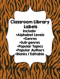 Classroom Library Genre Labels Tiger