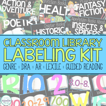 Preview of EDITABLE Classroom Library Labeling Kit - Black Book & Bin Labels