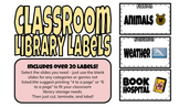 Classroom Library Labels - 20+ Genres Labels with Pictures