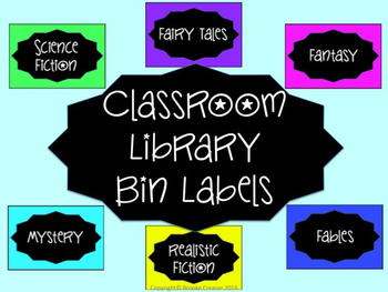 Preview of Classroom Library Labels