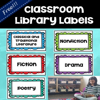 Preview of Free Classroom Library Labels