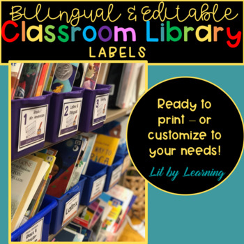 Preview of Bilingual Classroom Library Labels