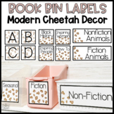 Classroom Library Labels | Book Bin Labels Modern Cheetah 