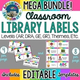 Classroom Library Labels Bundle EDITABLE