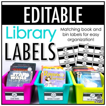 Preview of Classroom Library Labels | EDITABLE