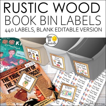 Preview of Classroom Library Labels EDITABLE: 424 Book Bin Labels & Matching Book Labels