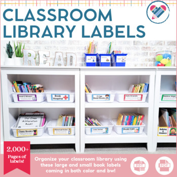 Preview of Classroom Library Labels EDITABLE