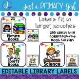Classroom Library Labels EDITABLE - White