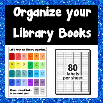 Preview of Classroom Library Labels (Editable) - Color Coded with Alphabetized Letters