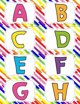 Classroom Library Labels {Editable} - Colorful Stripes and Colorful Dots