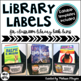 Classroom Library Labels - Editable Version Included
