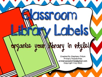 Classroom Library Labels {Freebie} by Stephany Dillon | TpT