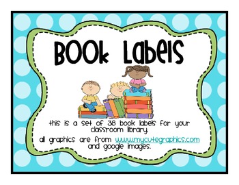 Classroom Library Labels Rainbow Blue Green by Peanut Butter Polka Dots