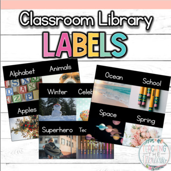 Preview of Classroom Library Labels (Real Photographs!)