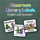 Classroom Library Labels (Square) // English and Spanish!