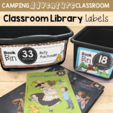 Classroom Library Labels Templates {Camping Adventure Fore