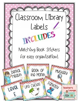 Preview of Classroom Library Labels -With EDITABLE Template