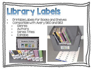 Preview of Classroom Library Labels with Genre / Series Plus Editable Labels