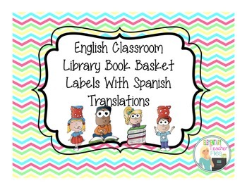 Preview of Classroom Library Labels with Spanish Translations