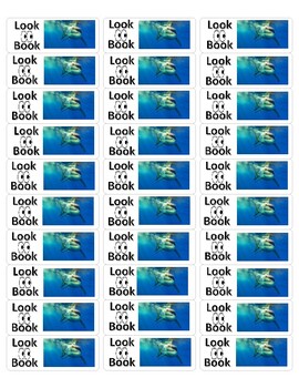 Preview of Classroom Library Look Book Labels - Ocean Animals