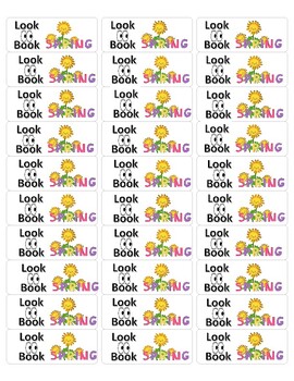 Preview of Classroom Library Look Book Labels - Spring