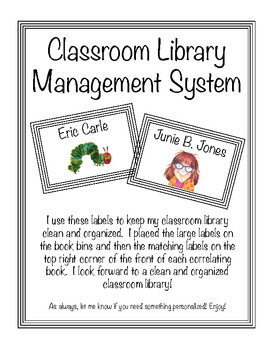 Preview of Classroom Library Management