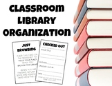 Classroom Library Organization: Check-out and Browsing Cards