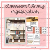 Classroom Library Organizations Posters and Labels