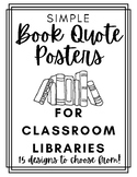 Classroom Library Posters- Book Quotes