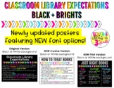 Classroom Library & Reading Expectations {Black & Brights Collection}