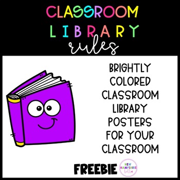 Preview of Classroom Library Rules and Procedures Posters FREEBIE
