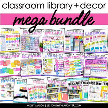 Preview of Classroom Library and Decor Mega Bundle
