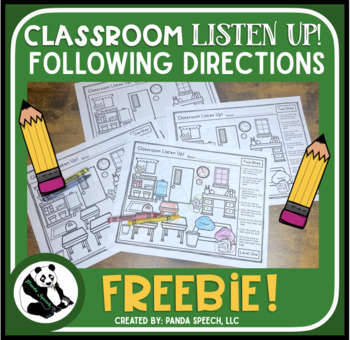 Preview of Classroom Listen Up! Following Directions FREEBIE