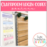 Classroom Login Codes Posters